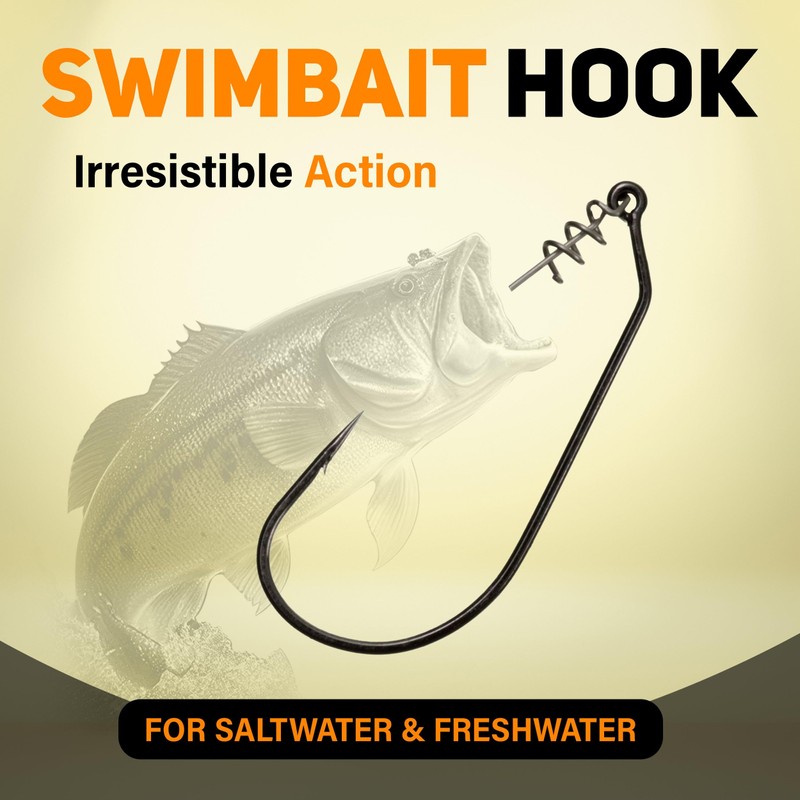 Reaction Tackle Swimbait Hooks - 5/0 (25-Pack)