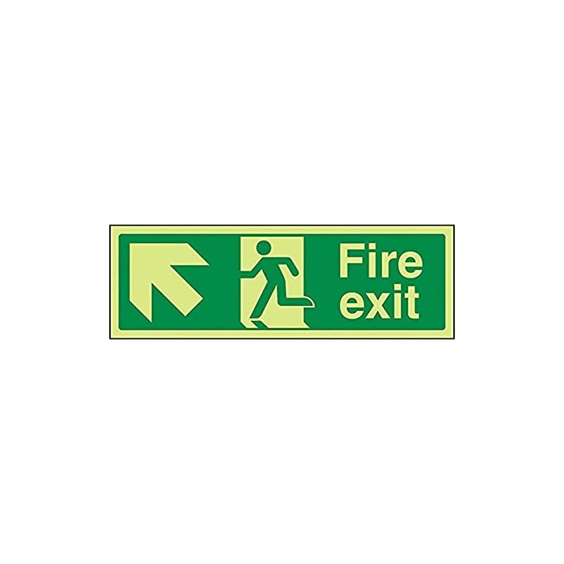 V Safety Glow in the Dark Fire Exit Arrow Up