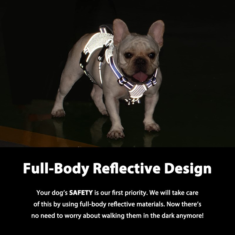 Huntboo Escape Proof Dog Harness, Escape Artist Harness, Reflective Dog