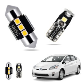 EASY EAGLE LED Interior Car Lights for Toyota-Prius-2010-2015: 10 Piece Kit White LED Light Bulbs - Super Bright 6000K + Install Tool