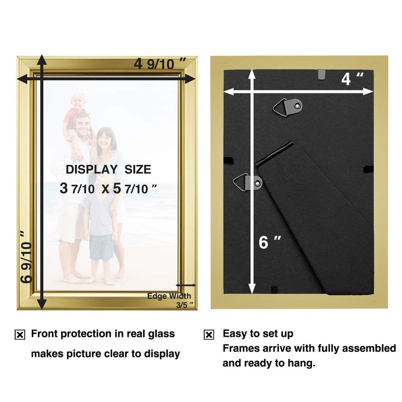 LaVie Home 4x6 Picture Frames (12 Pack, Gold) Simple Designed