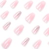 Nail Tip, Short, 24 Pieces, Medium, False Nails, Gradient, Pink,