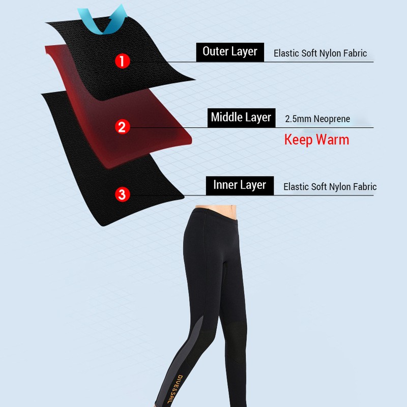 3mm Neoprene Wetsuit Pants Women Surfing Pants Keep Warm Diving