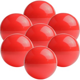 Vending Machine Capsules - 3" RED Empty Plastic Capsules - 14 Pcs Toy Capsule - Red Round Large Easter Eggs - Bath Bombs Molds - Party Favors DIY Craft Supplies