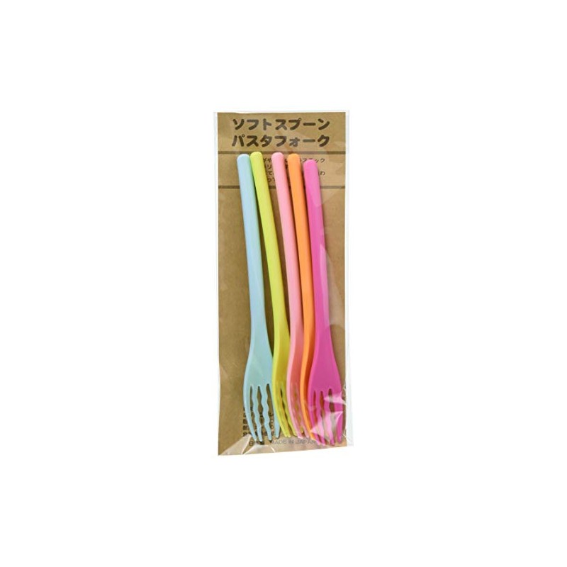 Nagao Heat Resistant Plastic Soft Fork Set of 10 Colorful