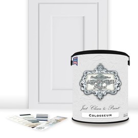 ALL-IN-ONE Paint, Durable cabinet and furniture paint. Built in primer and top coat, no sanding needed. Includes our 30 featured color card - Colosseum, Gallon
