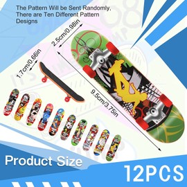 XINGGANG Finger Skateboard - 12 Stylish Finger Skateboards, Toy Finger Skateboard for Party I Fingerboard Games for Boys and Girls I Board Party Bags for Teenagers I Give Aways Children