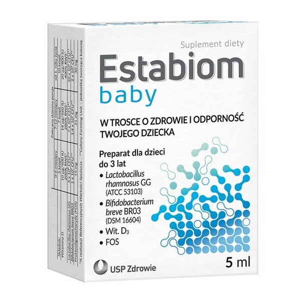 Categories:Gastrointestinal tract,Improving digestion,Pharmacy Estabiom baby, liquid, 5 ml