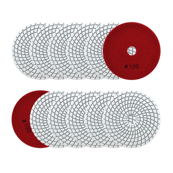 SANLEETEK Wet Diamond Polishing Discs - 12 Pieces 100 mm