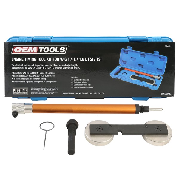 OEMTOOLS 27400 Engine Timing Tool Kit for VAG 1.4L.1.6L FSI/TSI,