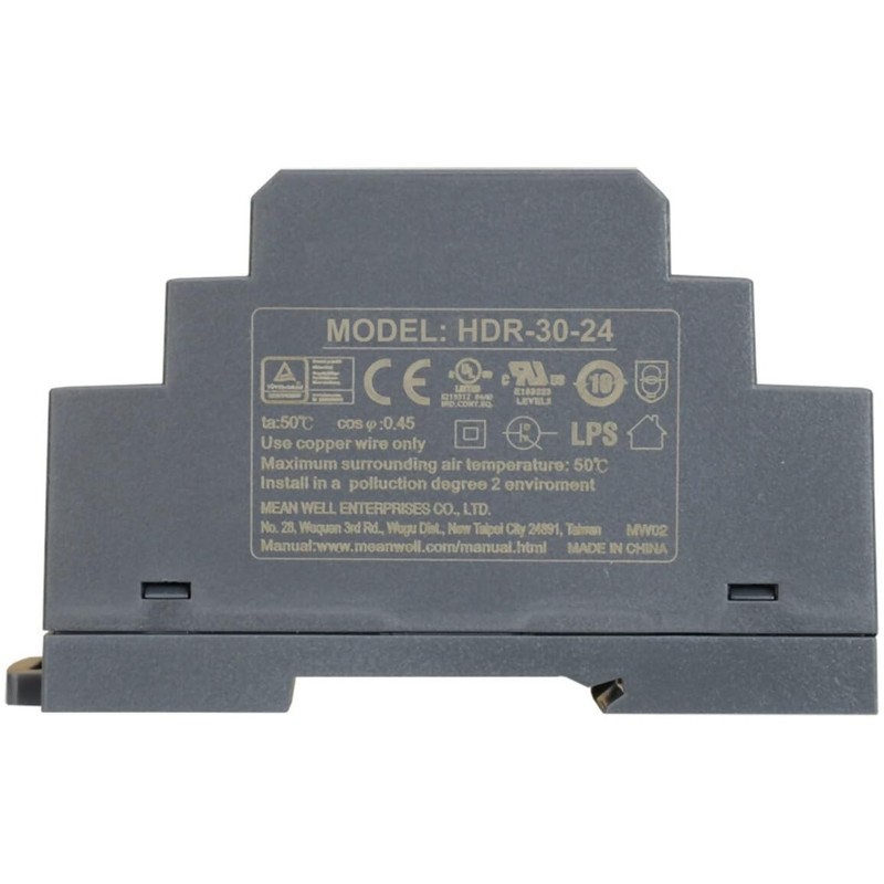 HDR-30-24 Genuine Mean Well DIN Rail Power Supply 24V 1.5A