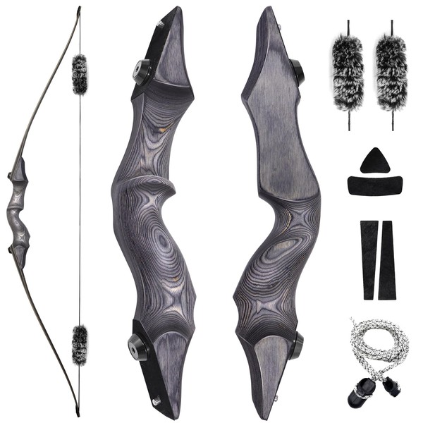 OBTOUTDOOR Archery Takedown Longbow 60inch 20lbs-60lbs Right Hand Traditional Wood