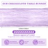 BOUBONI 12 Pack Lilac 10ft Cheesecloth Table Runner 35x120 Inch