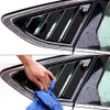 ruihe 2pc Shiny Black Rear Quarter Panel Window Side Louvers