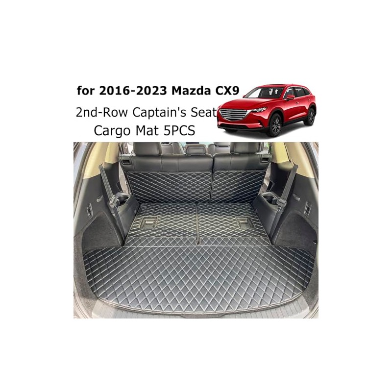 7DEEKEI Cargo Mat Compatible with 2016-2023 Mazda CX-9 Trunk Mat
