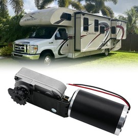R25075 RV Slide Out Motor with R25076-1 Gearbox High Output Motor 13 Tooth Sprocket for BAL Accu-Slide Cable Slide Out System Compatible with RV Trailer Replace ‎225008