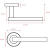 Designer Levers - Scylla Lever on Rose Door Handle -