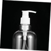 LABRIMP 8set Refillable Pump Bottles Transparent Liquid Dispenser White Pump