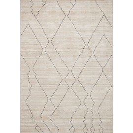 Loloi II Darby Collection DAR-03 Sand/Charcoal 4'-0" x 6'-0" Accent Rug