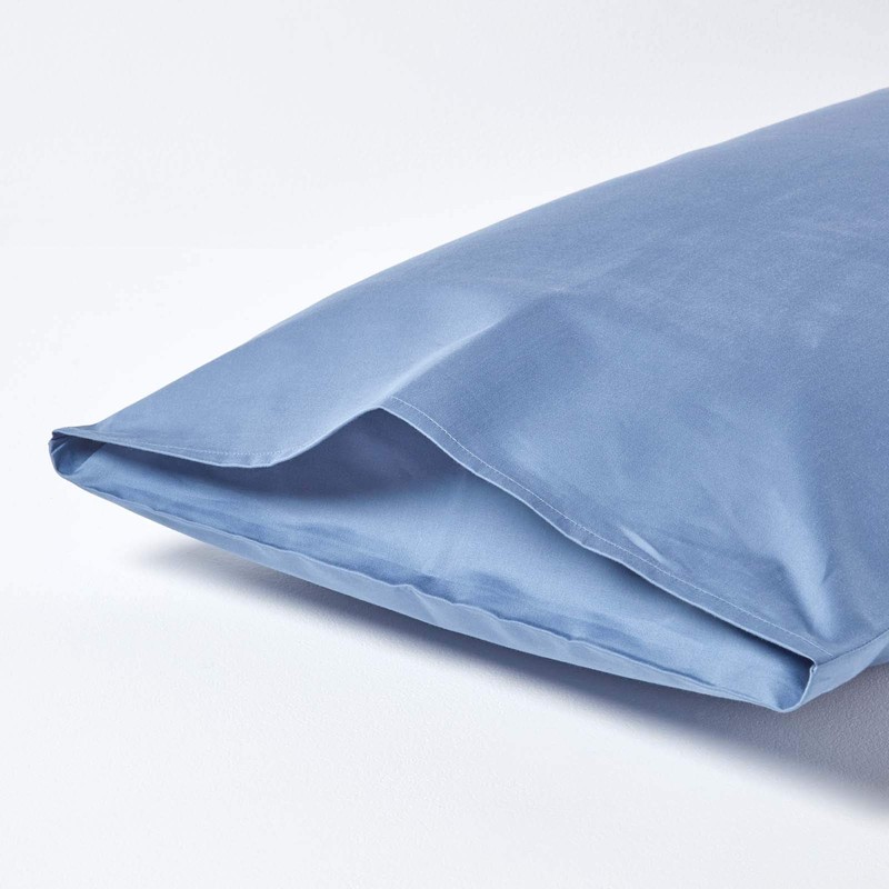 HOMESCAPES Luxury Cushion Cover, Blue, 48 x 74 cm, 100%