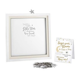 Lillian Rose Twinkle Shower Guest Signing Guest Book Alternative with 48 Stars, White (24BS610 GA)