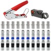 AEDIKO Coaxial Compression Tool Kit Coax Cable Crimper Wire Stripper