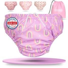 KIDVERSE Swimming Nappy Baby Swimming Trunks from 2 Years - Skin-Friendly Swim Nappies Reusable & Absorbent - Swim Nappy Baby Swimming Trunks Including Carry Bag