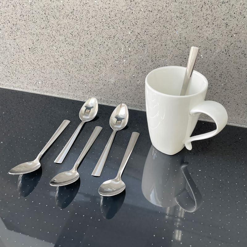 1Buy UK 6pc Tea Spoon Cutlery Stainless Steel Teaspoons Tea