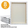 FIXSMITH Stretched White Blank Canvas - 12 x 16 Inch,