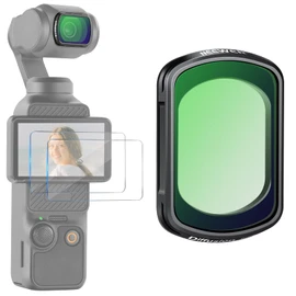 NEEWER Magnetic Black Diffusion 1/8 Filter Compatible with DJI Osmo Pocket 3 Enhance Cinematic Footage, Dreamy Cinematic Effect Lens Filter Action Camera Accessories, with 2 Screen Protectors, FL-84