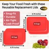 Klare Ware 6 Cup Rectangle Replacement Lids/Covers for Pyrex, Anchor