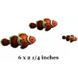 Tropical Clownfish Wall Decal Tropical Nemo Clown Fish Sticker Peel & Stick Art