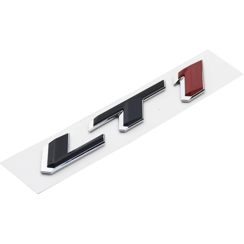 Pair Set LT1 Emblem 3D Side Door Badges Sticker Nameplate