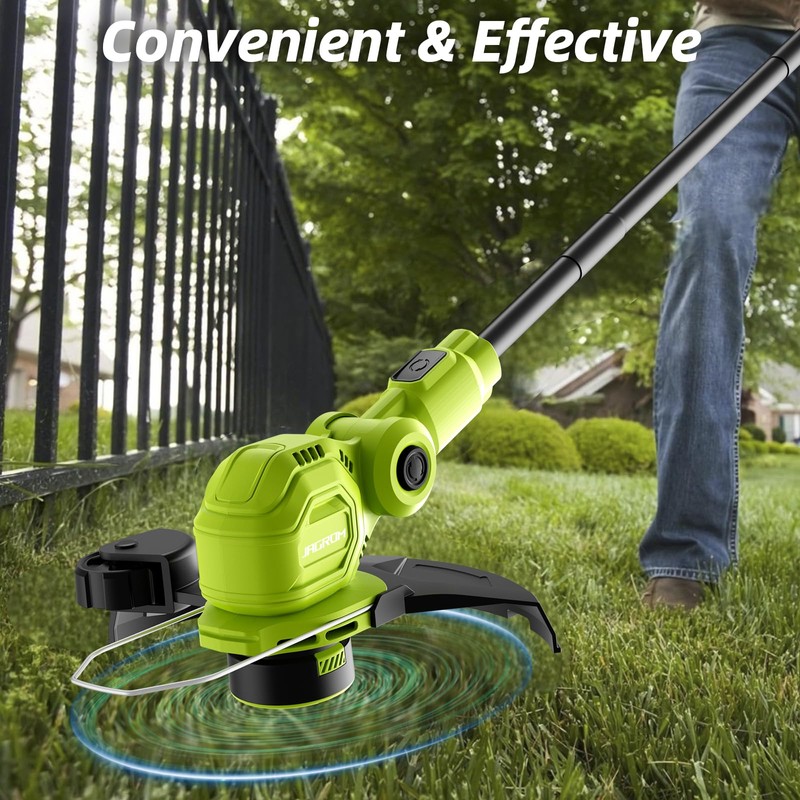 JAGROM 12-inch 20V Cordless String Trimmer with Charger, 2 X