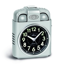 Atlanta Alarm Clock, Plastic, silver, 13,5x16 cm