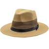 masanoya Mesh Class Wide Brim Straw Panama Fedora Hat Jazz
