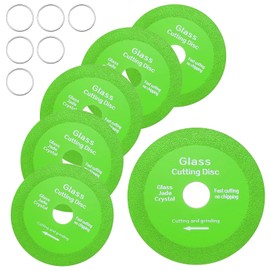 6 Glass cutting blades.100x22.23 mm Non-chipping diamond glass cutting disc, tile cutting disc for angle grinder,cutting emerald crystal, glass tiles, ceramics, etc.