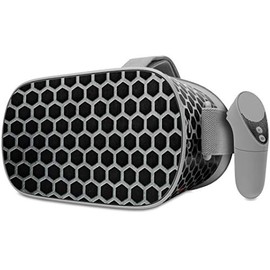 Decal Style Skin Wrap Compatible with Oculus Go Headset - Mesh Metal Hex 02 (Oculus NOT Included)