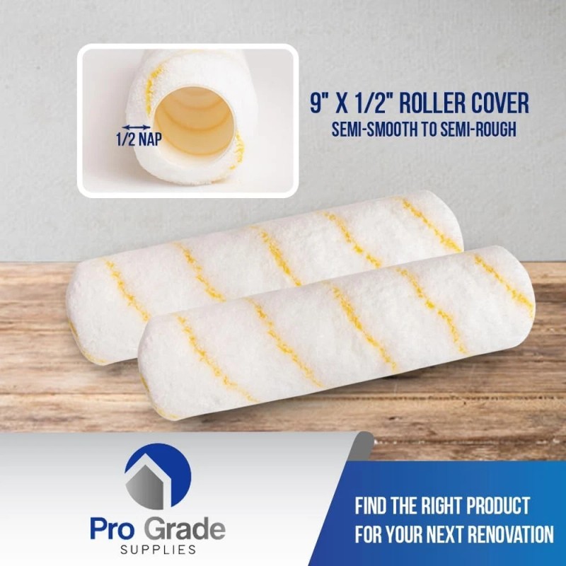 Pro Grade - Paint Roller Covers - 1/2 X 9