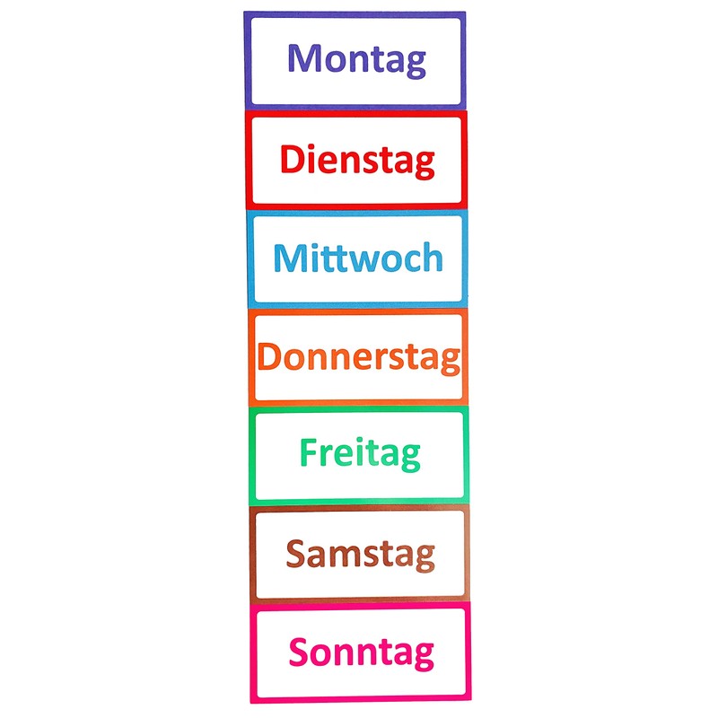 SMILEYBOARD Magnetic Days of the Week - 7 Piece Set