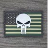 Unbranded SKULL PUNISHER AMERICAN FLAG OD GREEN TACTICAL MILITARY 3D