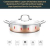 Yeksum 8-Quart Saute Pan with Lid | 13-Inch 3-Ply 18/10