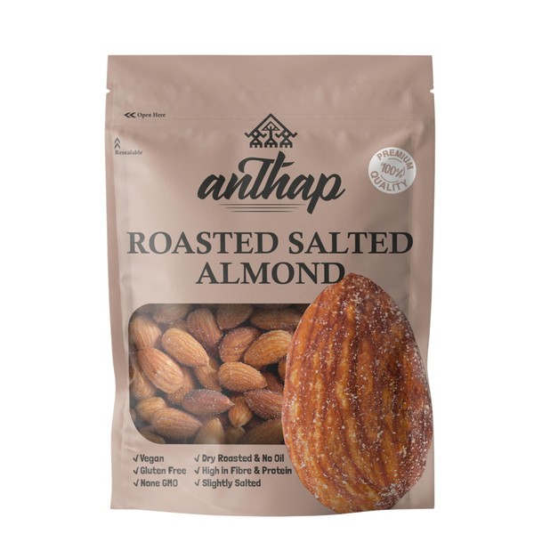Anthap Anthap Roasted Salted Almond, Californian Almonds, No Oil, No