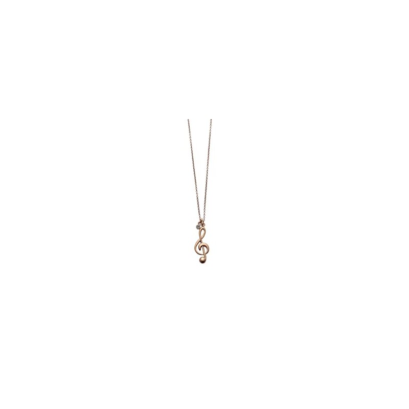 Nakano Fine Necklace Treble Clef Pink Gold Matte JE30NGCPG