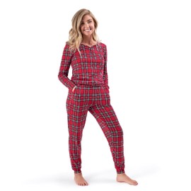 Gerber Baby Men's 2-Piece Holiday Family Matching Pajamas, Red Stewart Plaid, Large