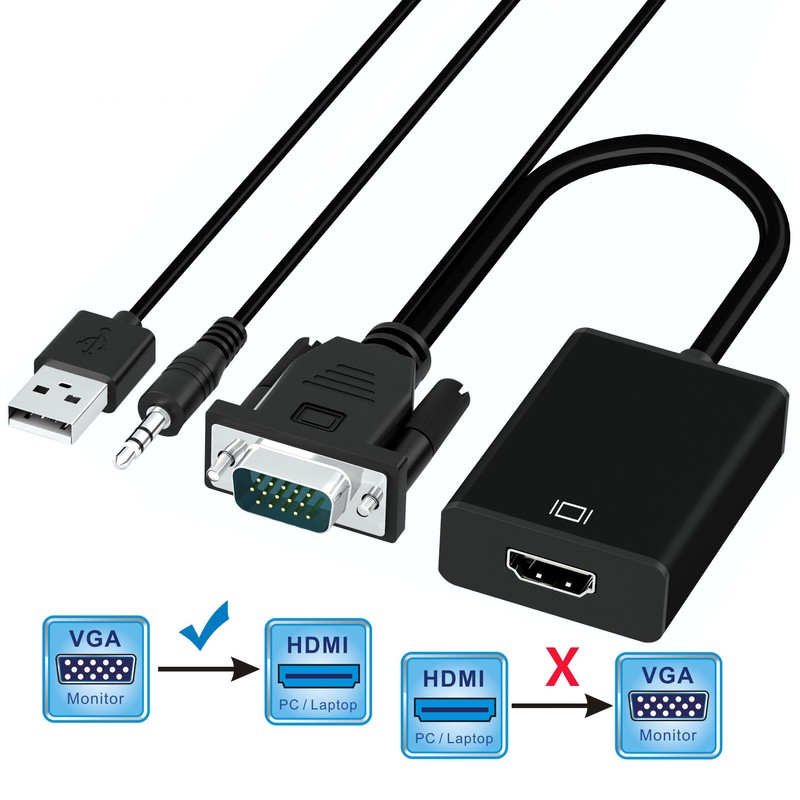 vga to hdmi converter adapter, HOUREIHOU