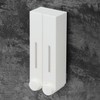 Clean Zone Wall-Mounted Liquid Soap Dispenser, Dual Container, Bathroom Shampoo Conditioner Container 4ea