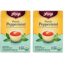 Yogi Tea, Purely Peppermint, 16 Count (Pack of 2)