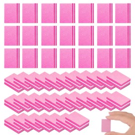 Buffer for Nails, 100/180 Mini Nail Files, Washable and Reusable Nail Files, for Gel Nails and Acrylic Nails, Nail Polishing Block (Pack of 50, Pink)