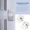 Newlaking Crystal Glass Passage Door Knob - Polished Chrome Interior